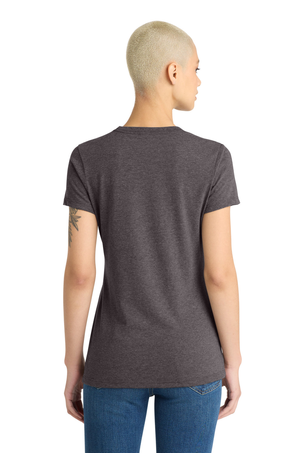 District Women's Very Important Tee . DT6002 - Heathered Charcoal - back