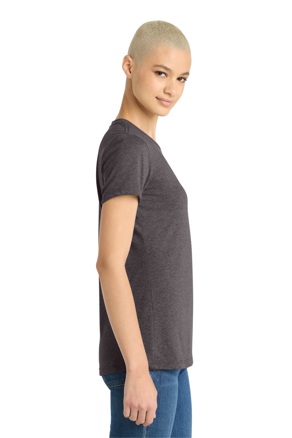 District Women's Very Important Tee . DT6002 - Heathered Charcoal - side