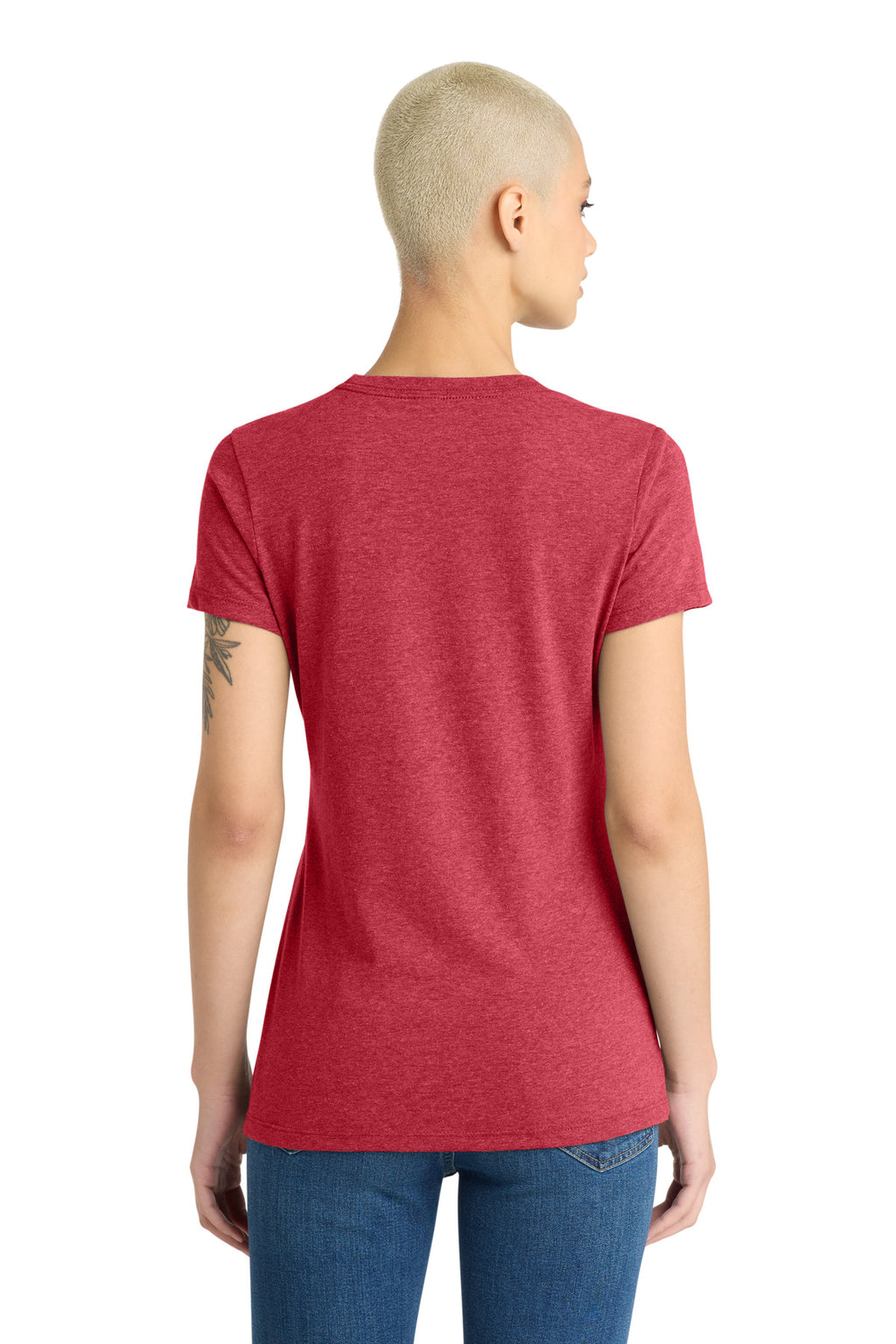 District Women's Very Important Tee . DT6002 - Heathered Red - back