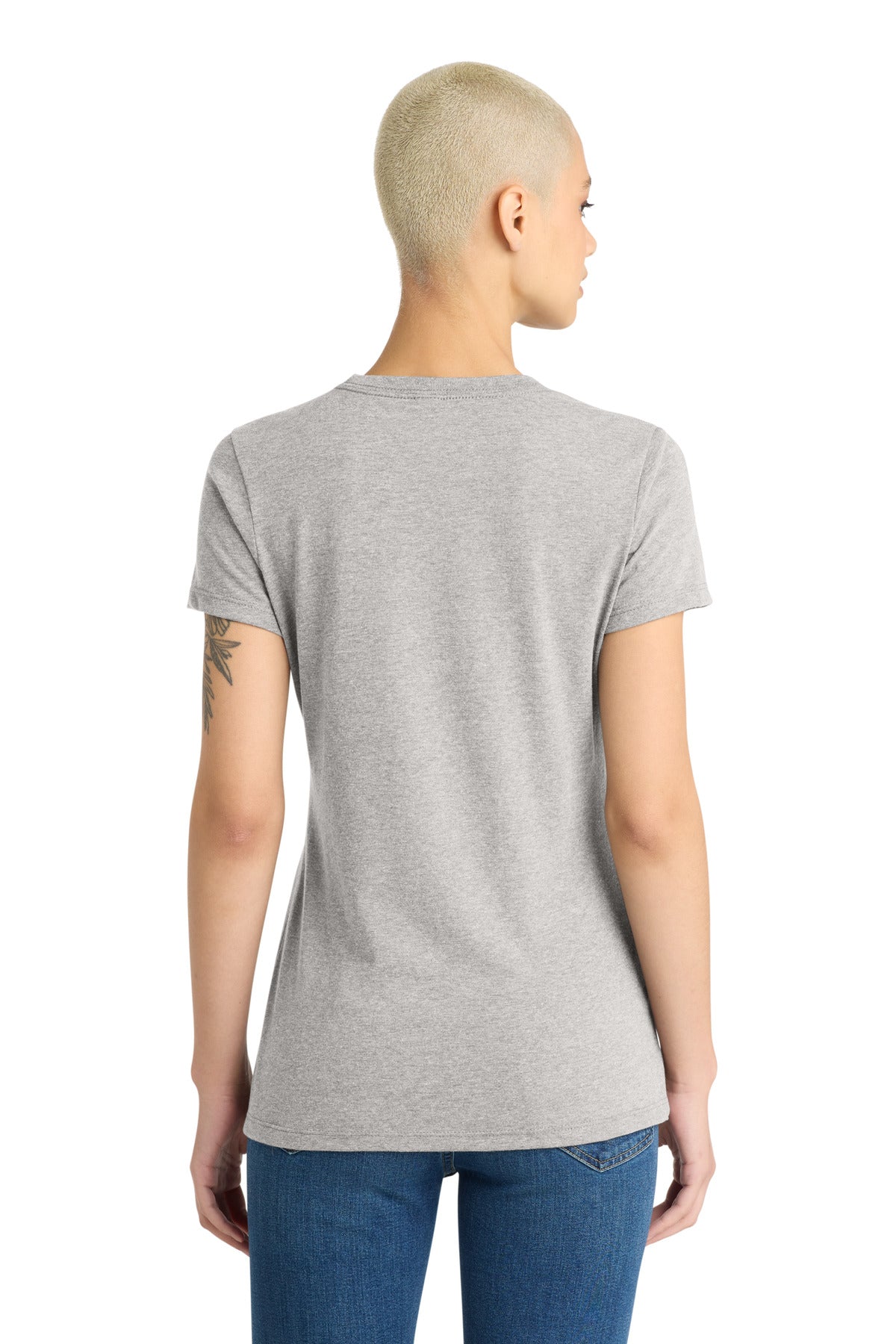 District Women's Very Important Tee . DT6002 - Light Heather Grey - back