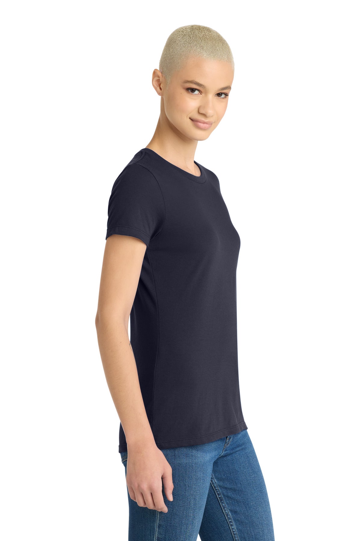 District Women's Very Important Tee . DT6002 - New Navy - side
