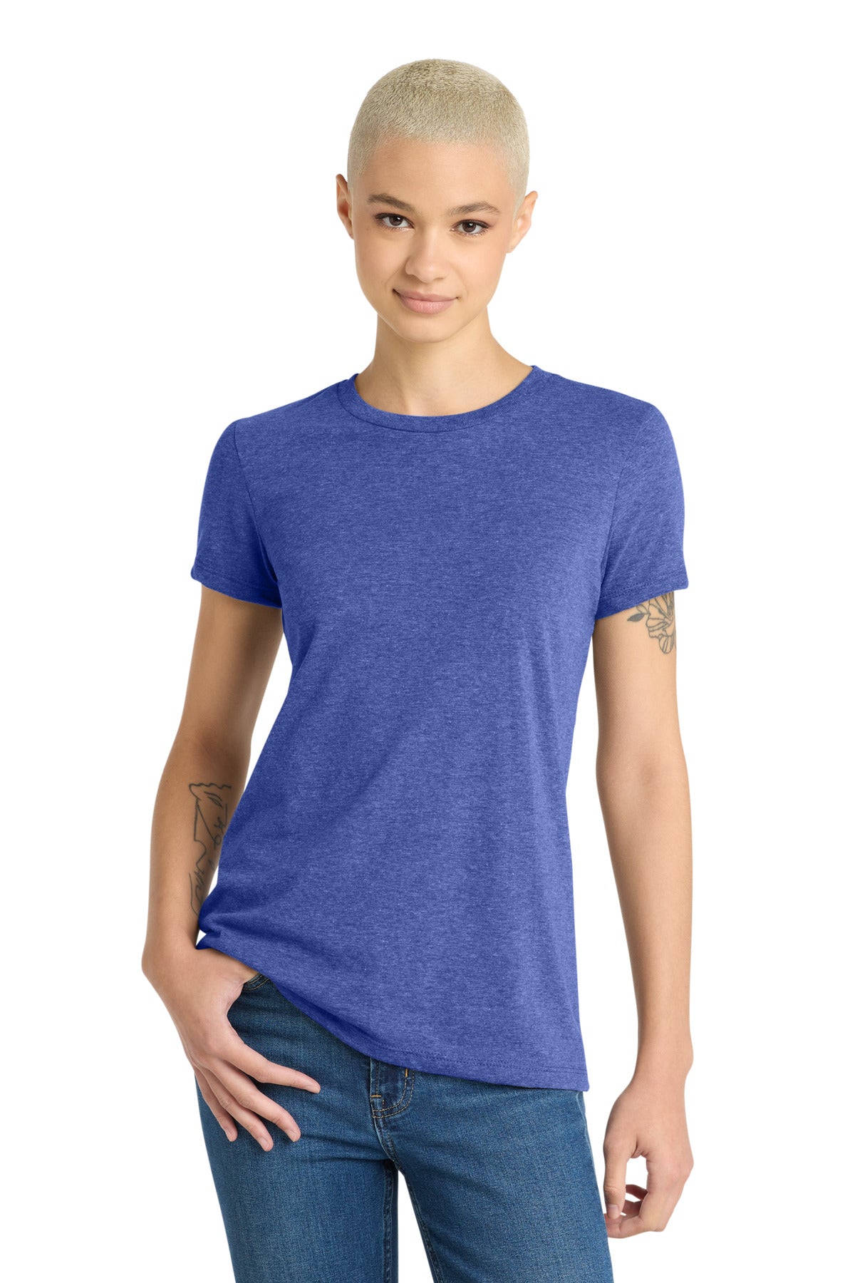 District Women's Very Important Tee . DT6002 - Royal Frost - front