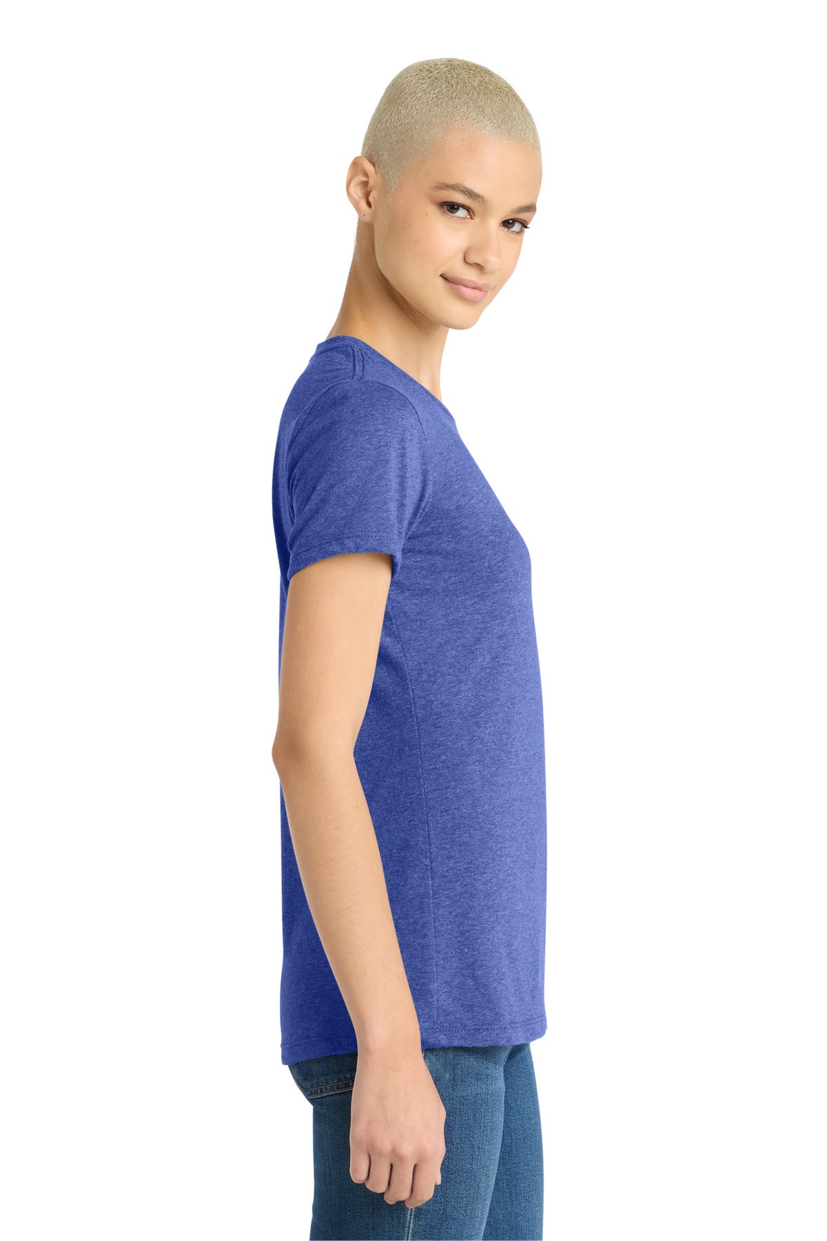 District Women's Very Important Tee . DT6002 - Royal Frost - side