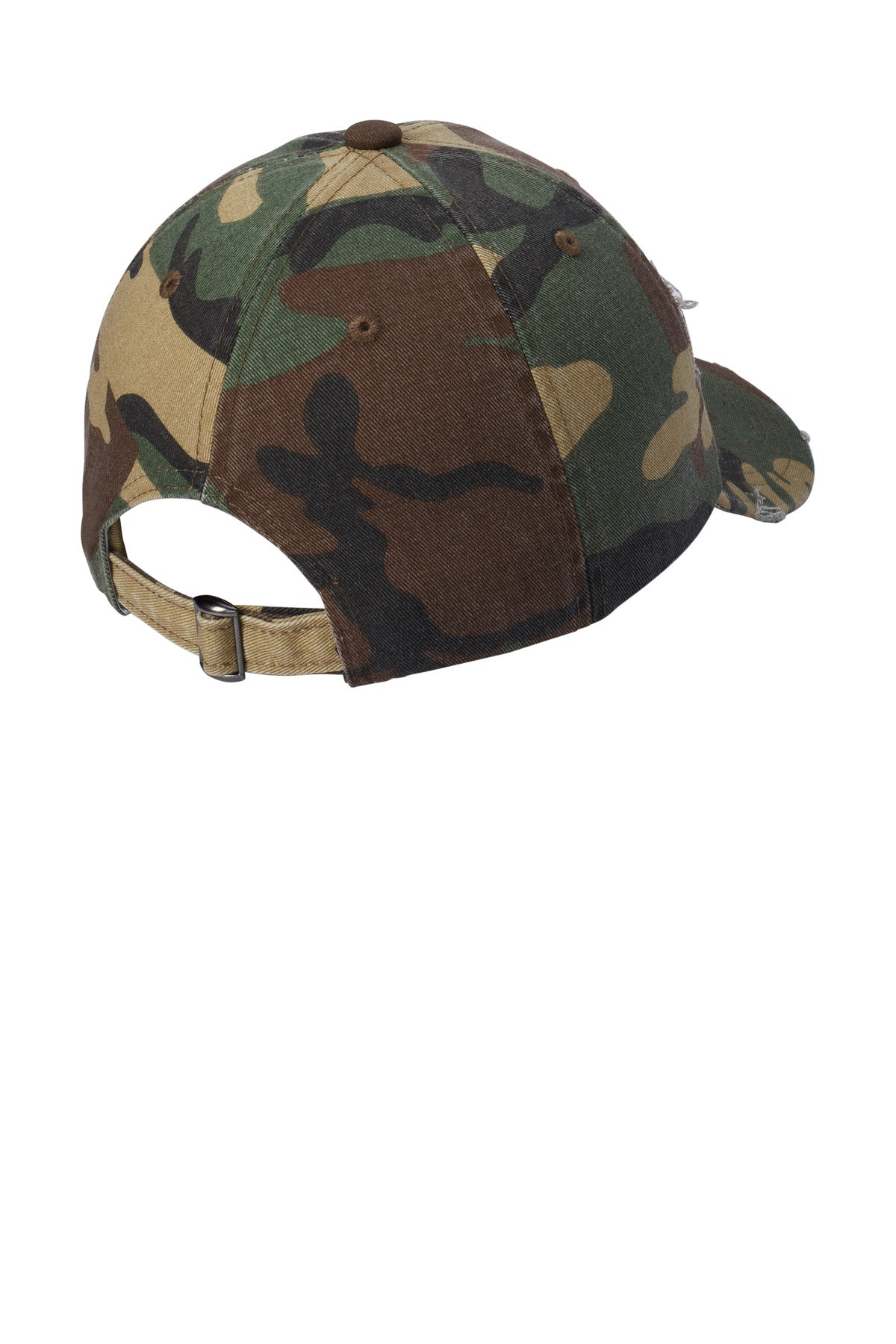 District Distressed Cap. DT600 - Military Camo - back