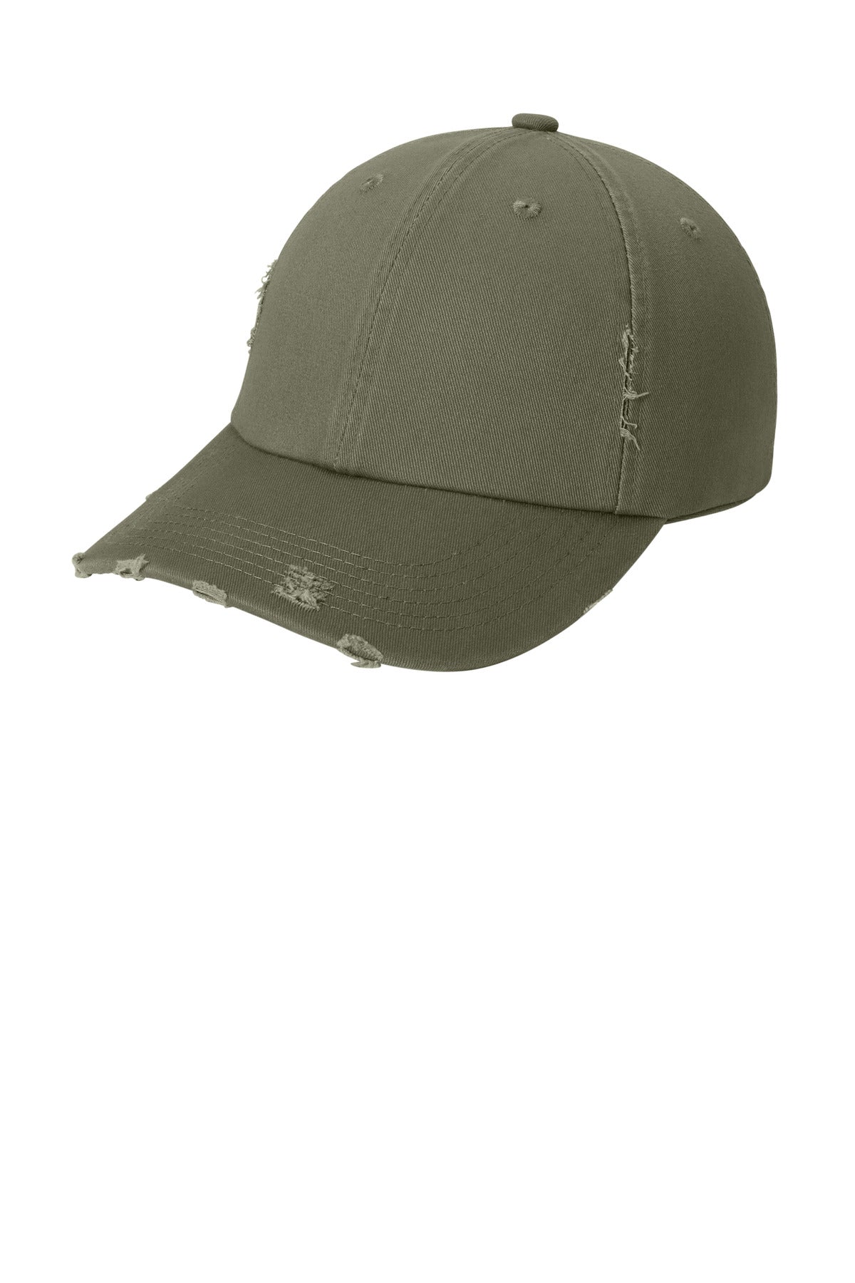 District Distressed Cap. DT600 - Light Olive - front