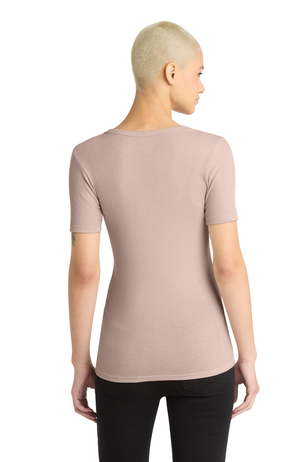 District Women's V.I.T. Rib Scoop Neck Tee DT6020 - Smokey Iris - back