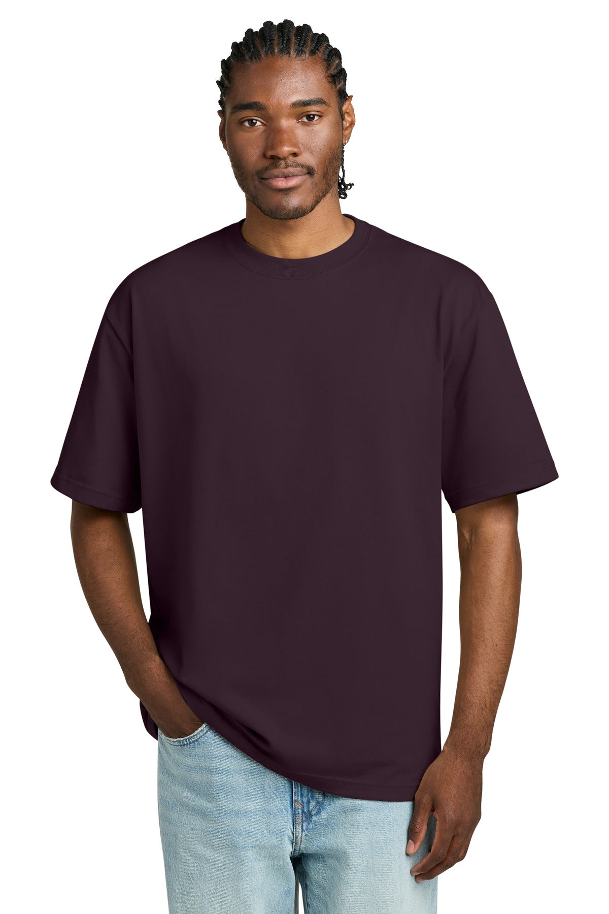 District Heavyweight Very Important Tee DT6065 - Bordeaux - front