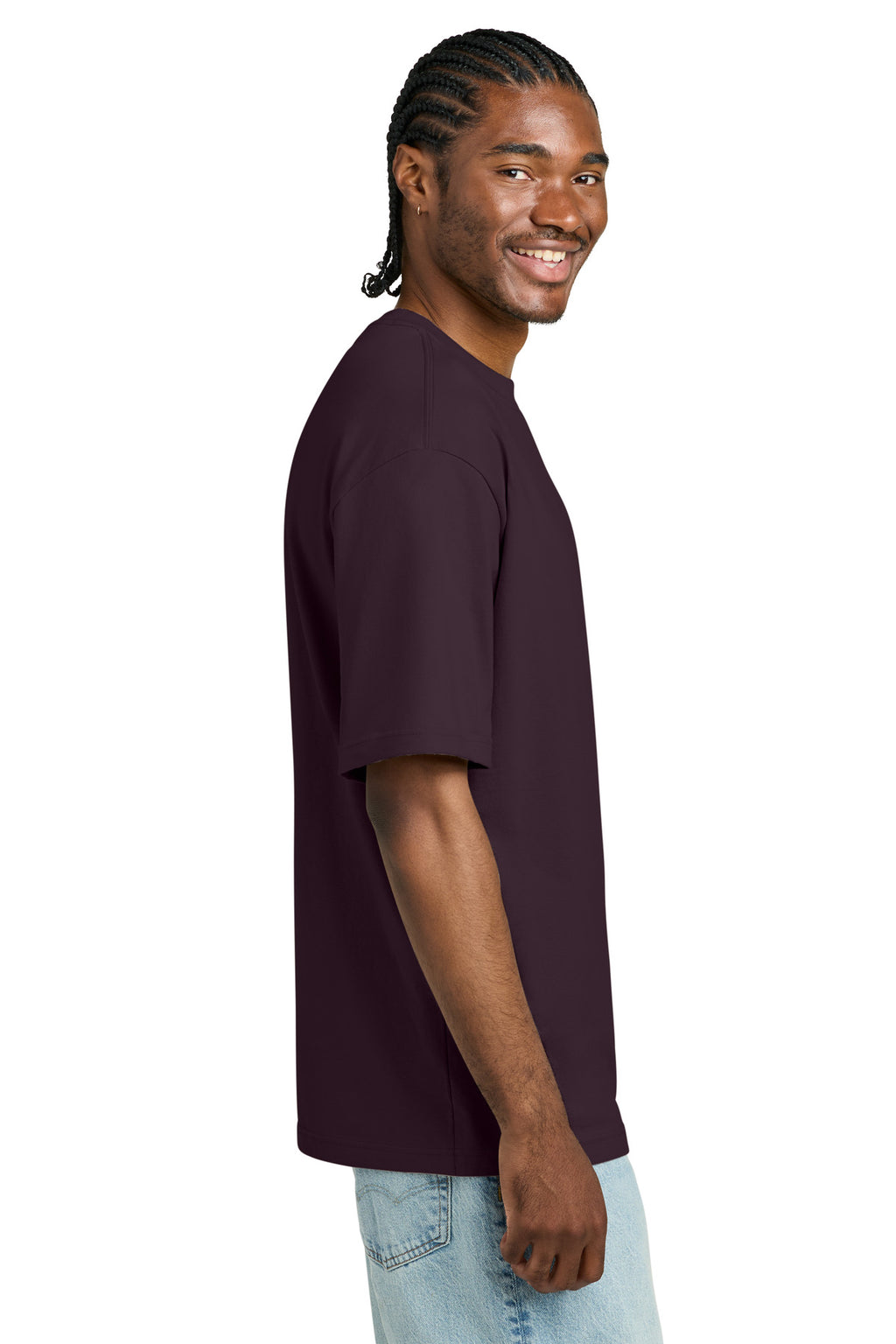 District Heavyweight Very Important Tee DT6065 - Bordeaux - side
