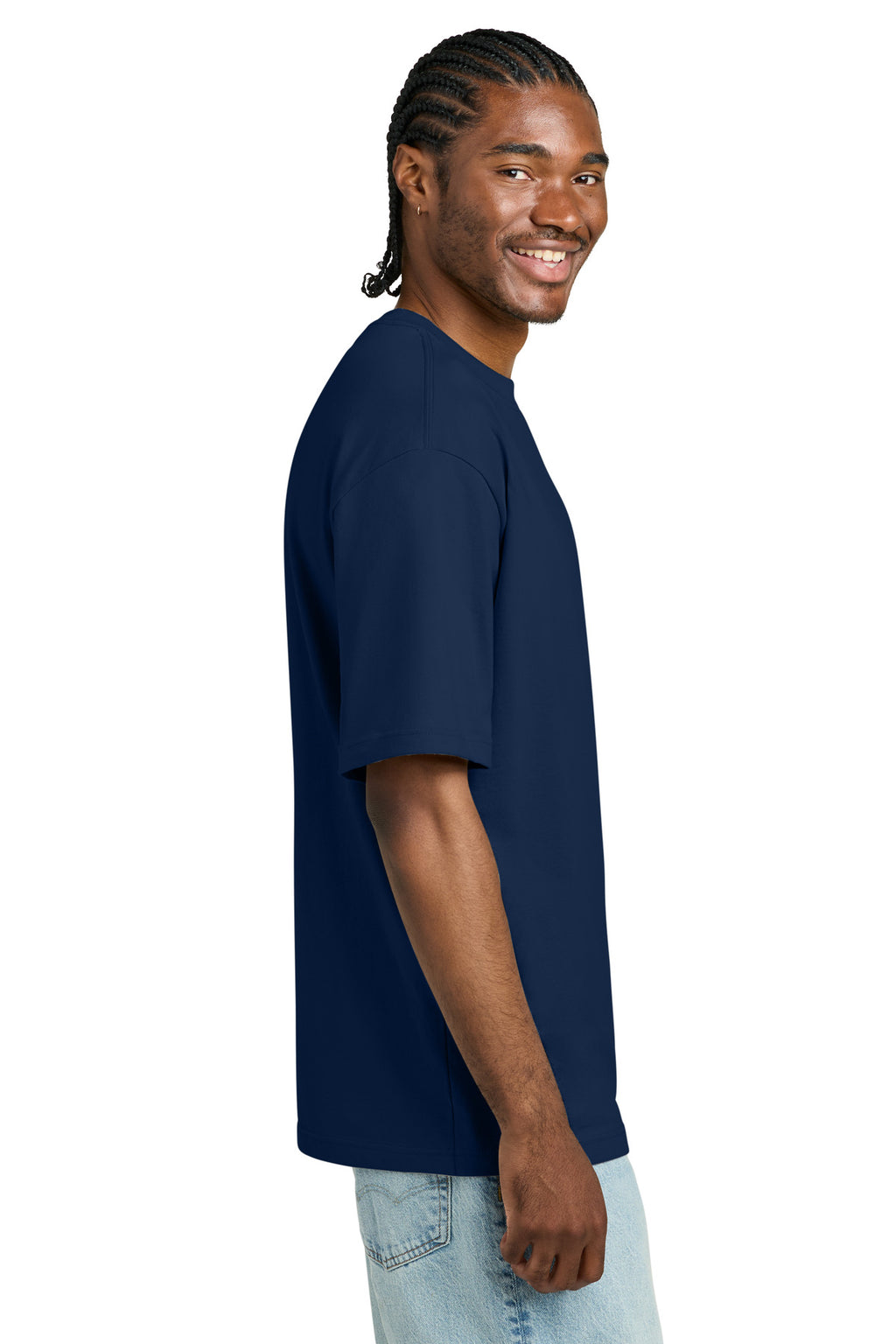 District Heavyweight Very Important Tee DT6065 - Dark Royal - side