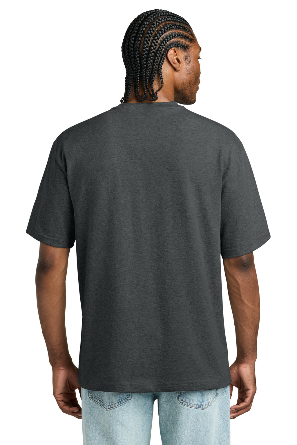 District Heavyweight Very Important Tee DT6065 - Heathered Charcoal - back