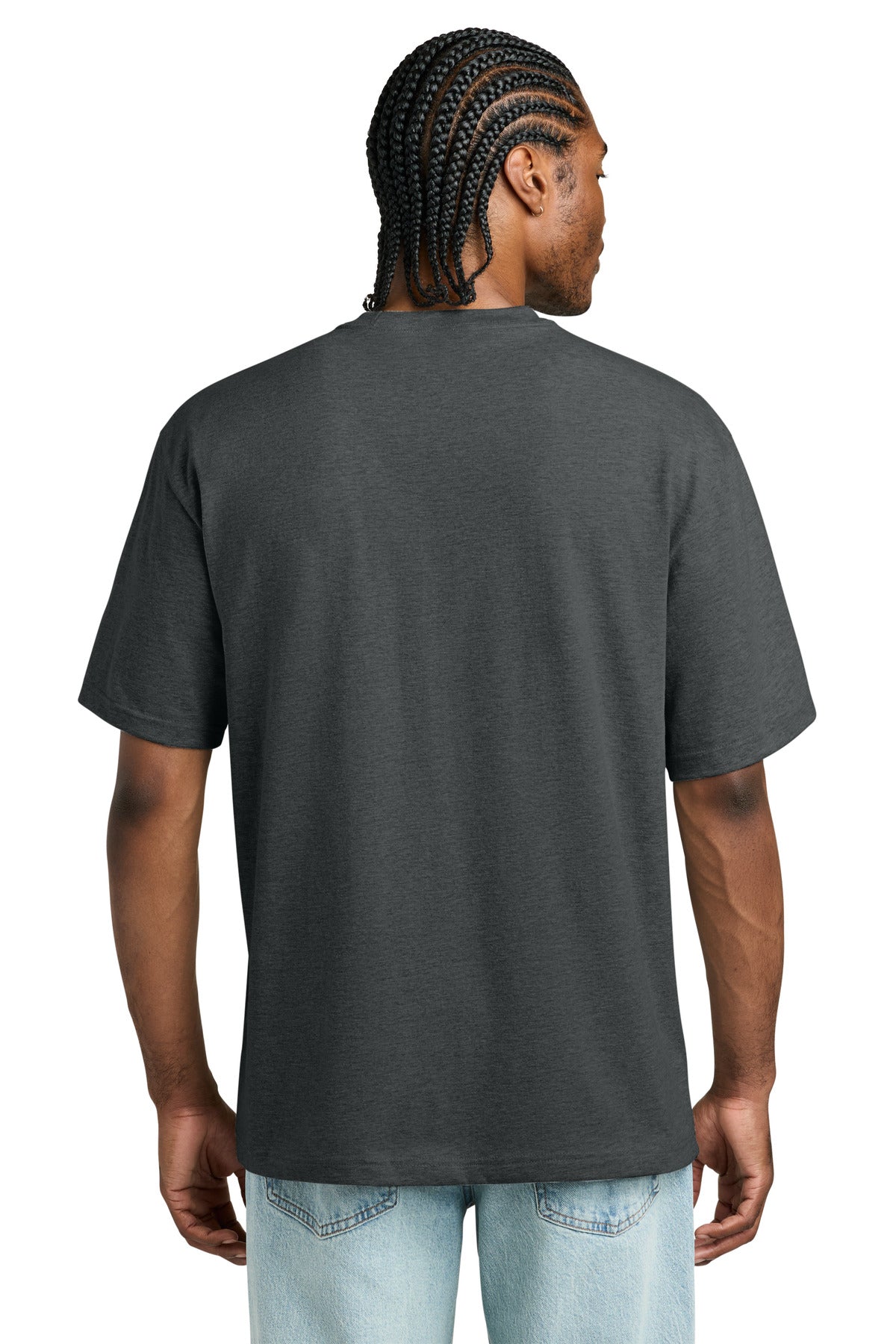 District Heavyweight Very Important Tee DT6065 - Heathered Charcoal - back