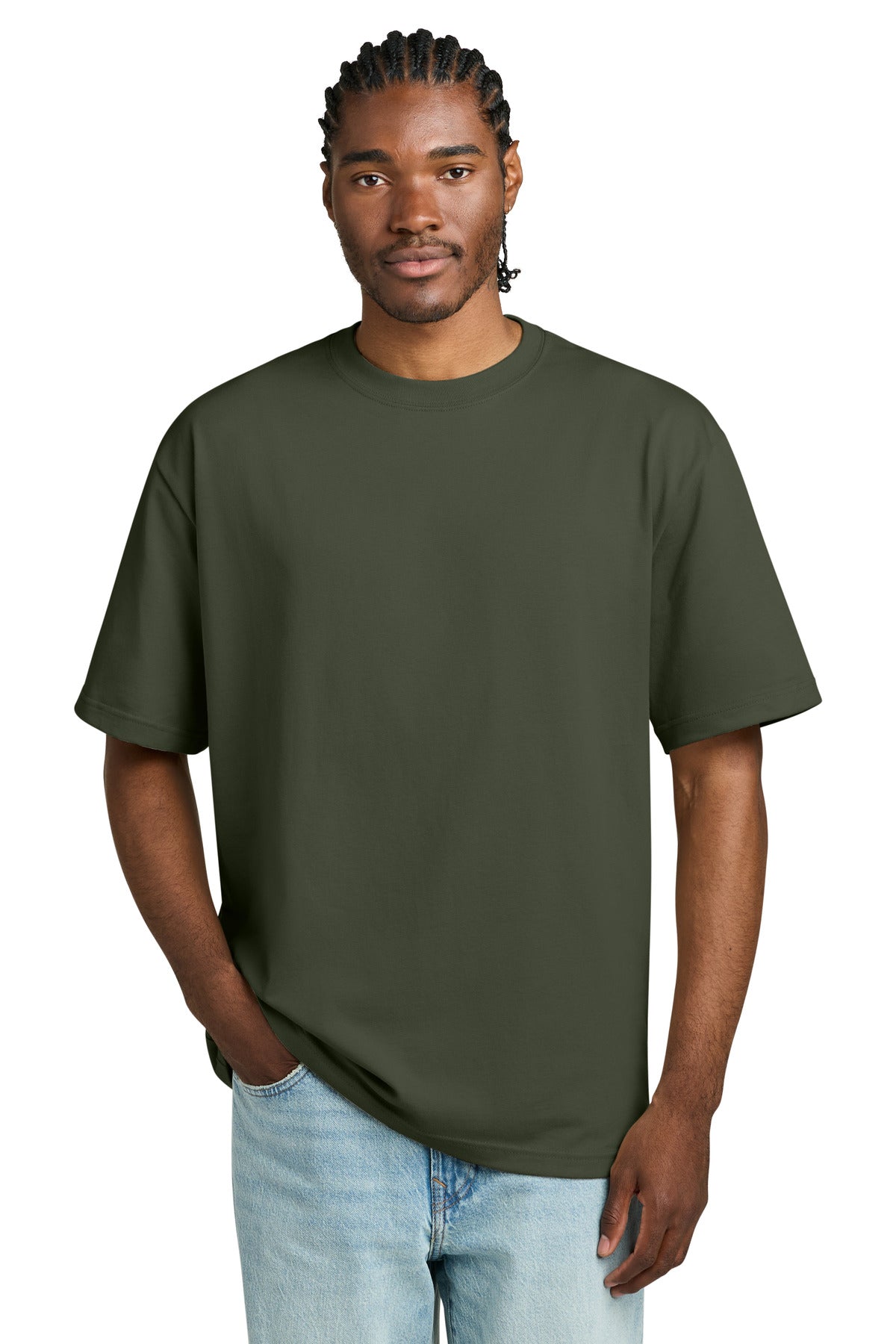 District Heavyweight Very Important Tee DT6065 - Olive - front