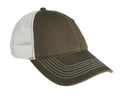 District Mesh Back Cap. DT607 - Army/ White - front