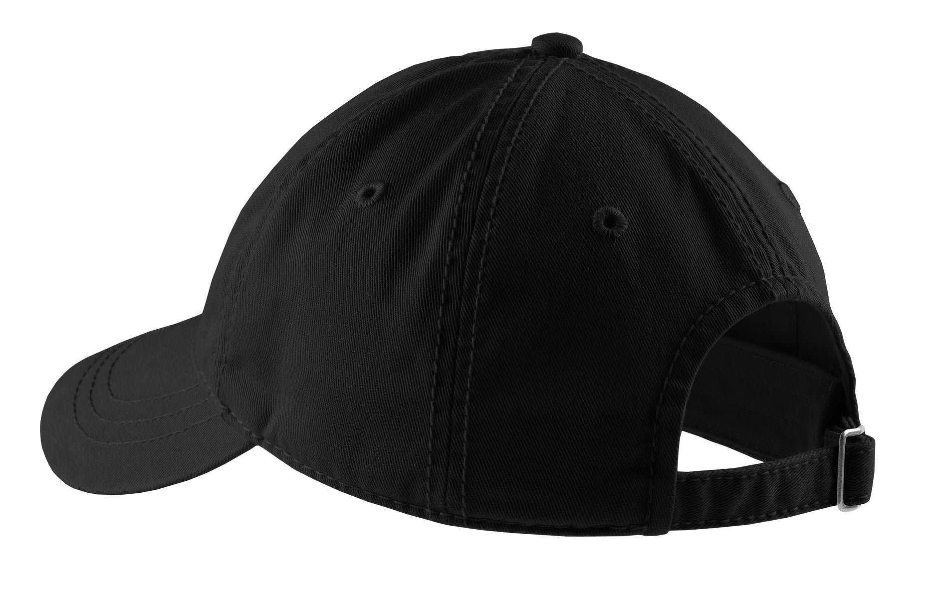 DISCONTINUED District Thick Stitch Cap. DT610 - Black - back