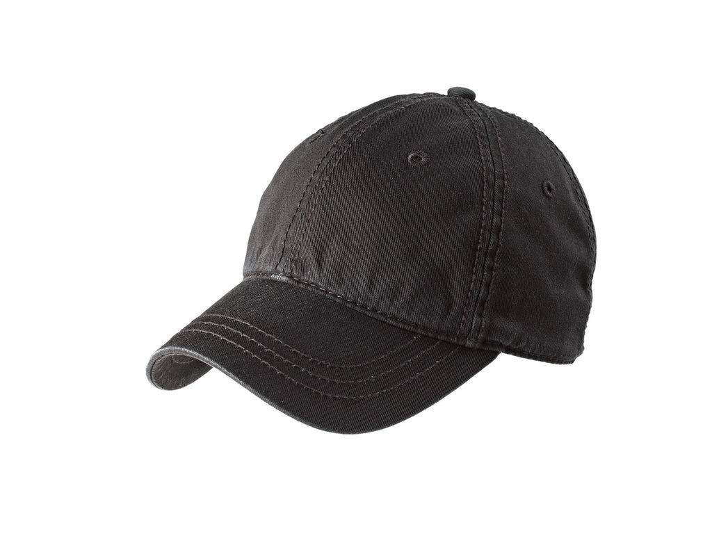 DISCONTINUED District Thick Stitch Cap. DT610 - Black - front