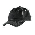 DISCONTINUED District Rip and Distressed Cap DT612 - Black/ Chrome - front
