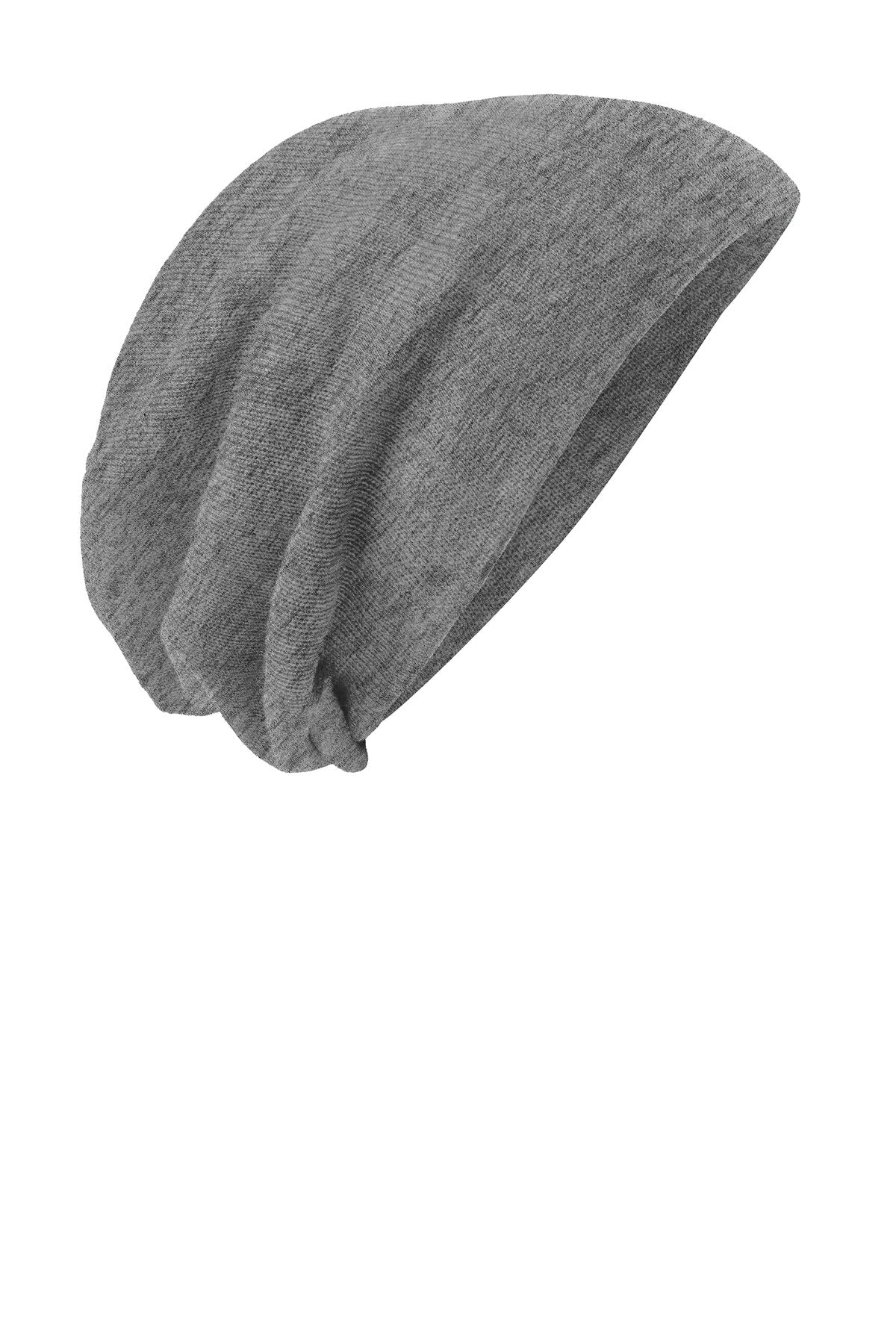 District Slouch Beanie DT618 - Light Grey Heather - front
