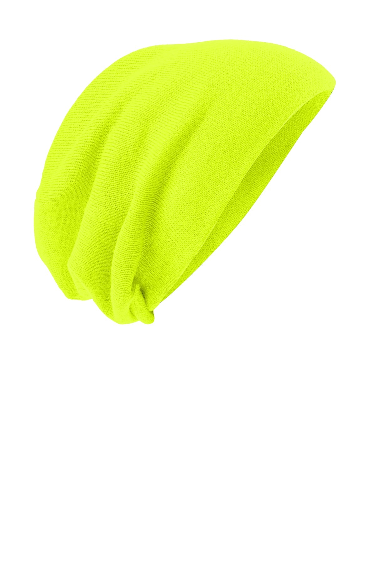 District Slouch Beanie DT618 - Neon Yellow - front