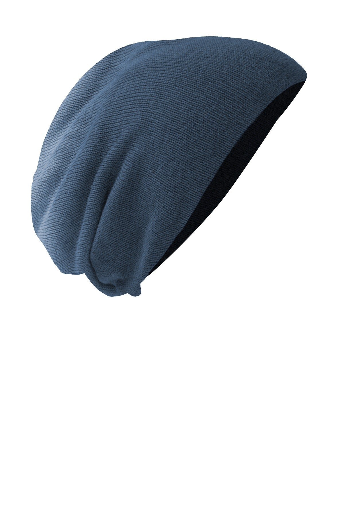 District Slouch Beanie DT618 - Navy Dip Dye - front