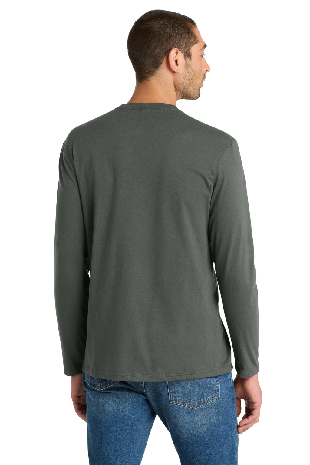 District Very Important Tee Long Sleeve. DT6200 - Deepest Grey - back