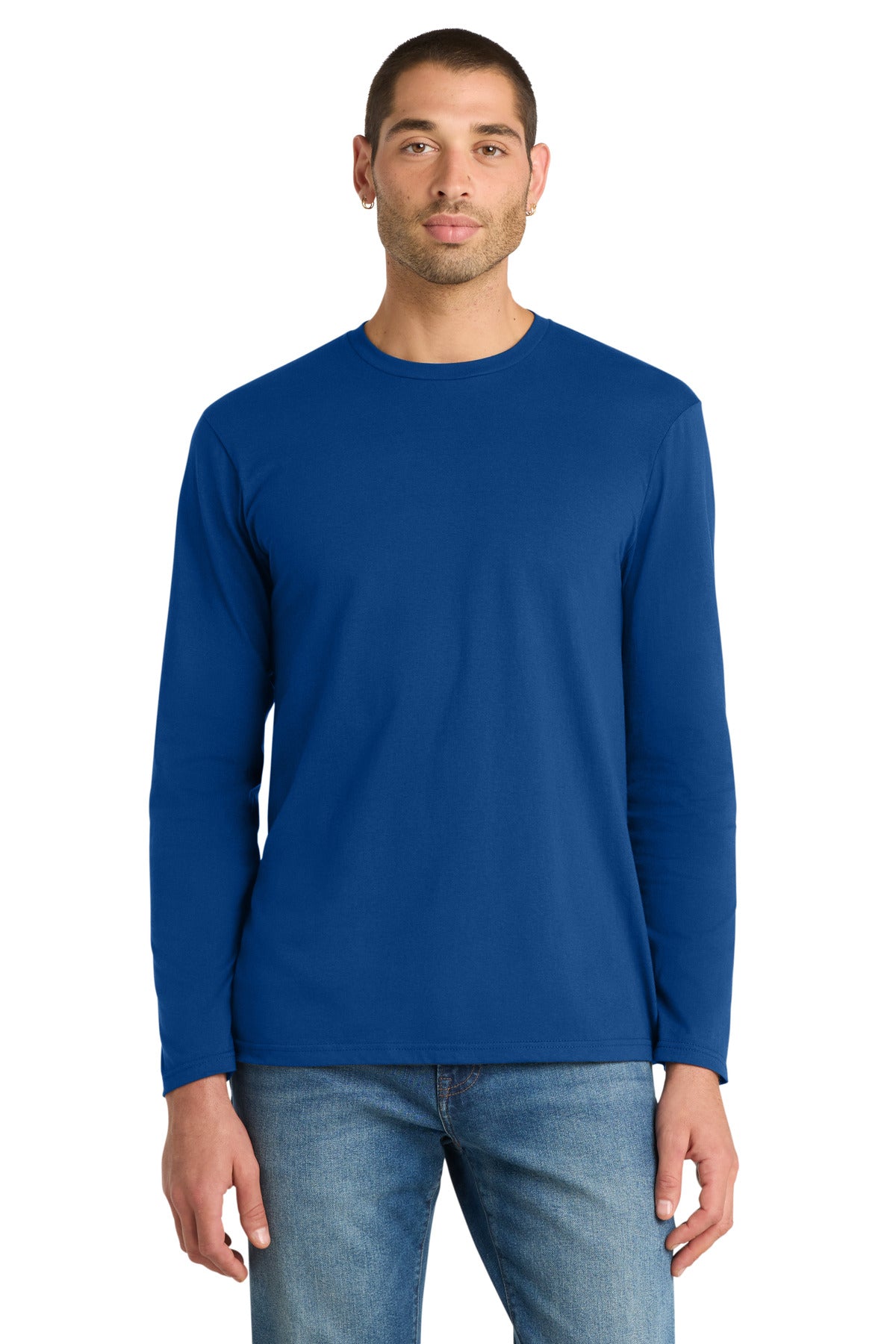 District Very Important Tee Long Sleeve. DT6200 - Deep Royal - front