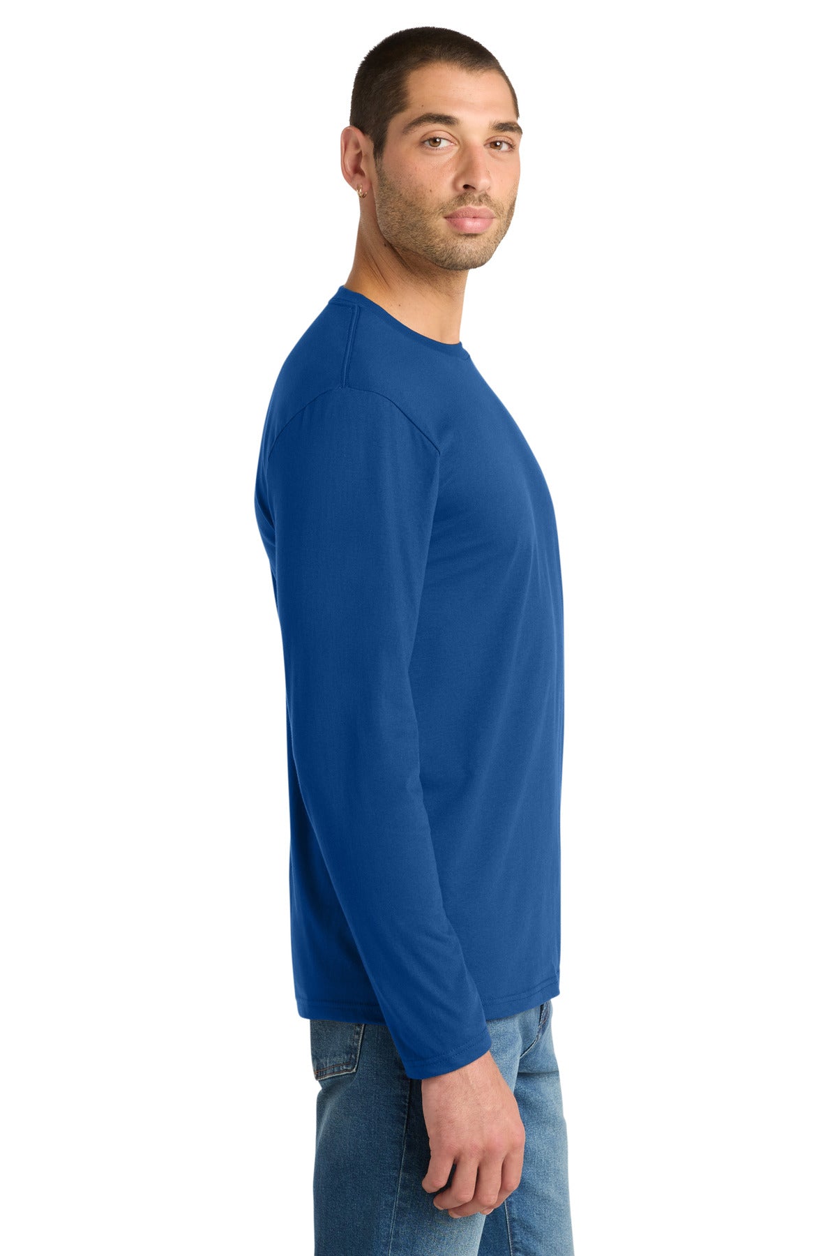 District Very Important Tee Long Sleeve. DT6200 - Deep Royal - side