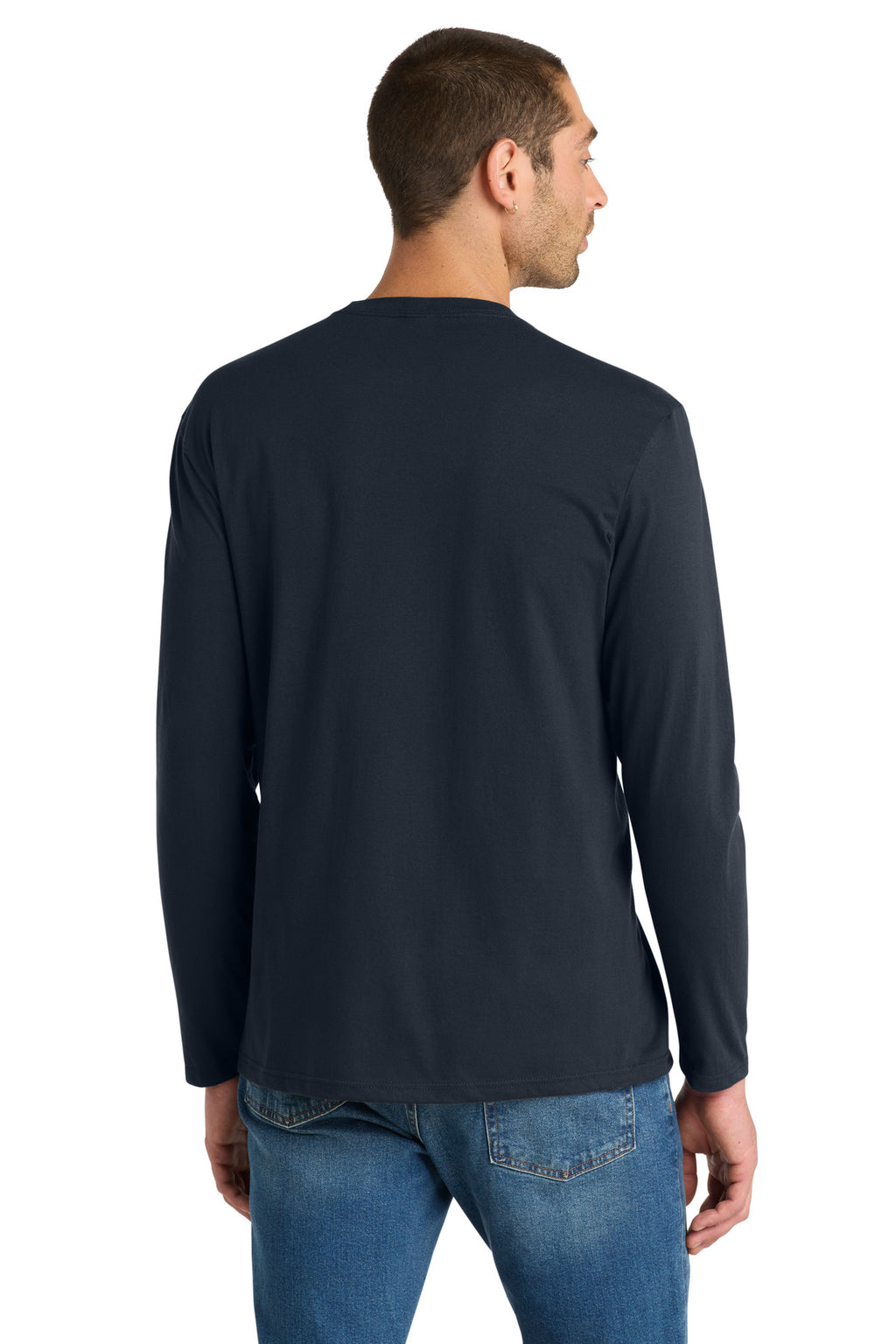 District Very Important Tee Long Sleeve. DT6200 - New Navy - back