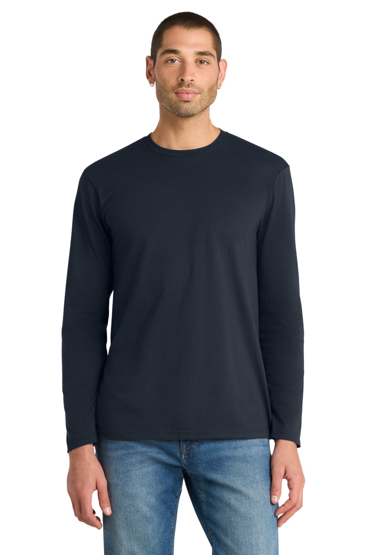 District Very Important Tee Long Sleeve. DT6200 - New Navy - front