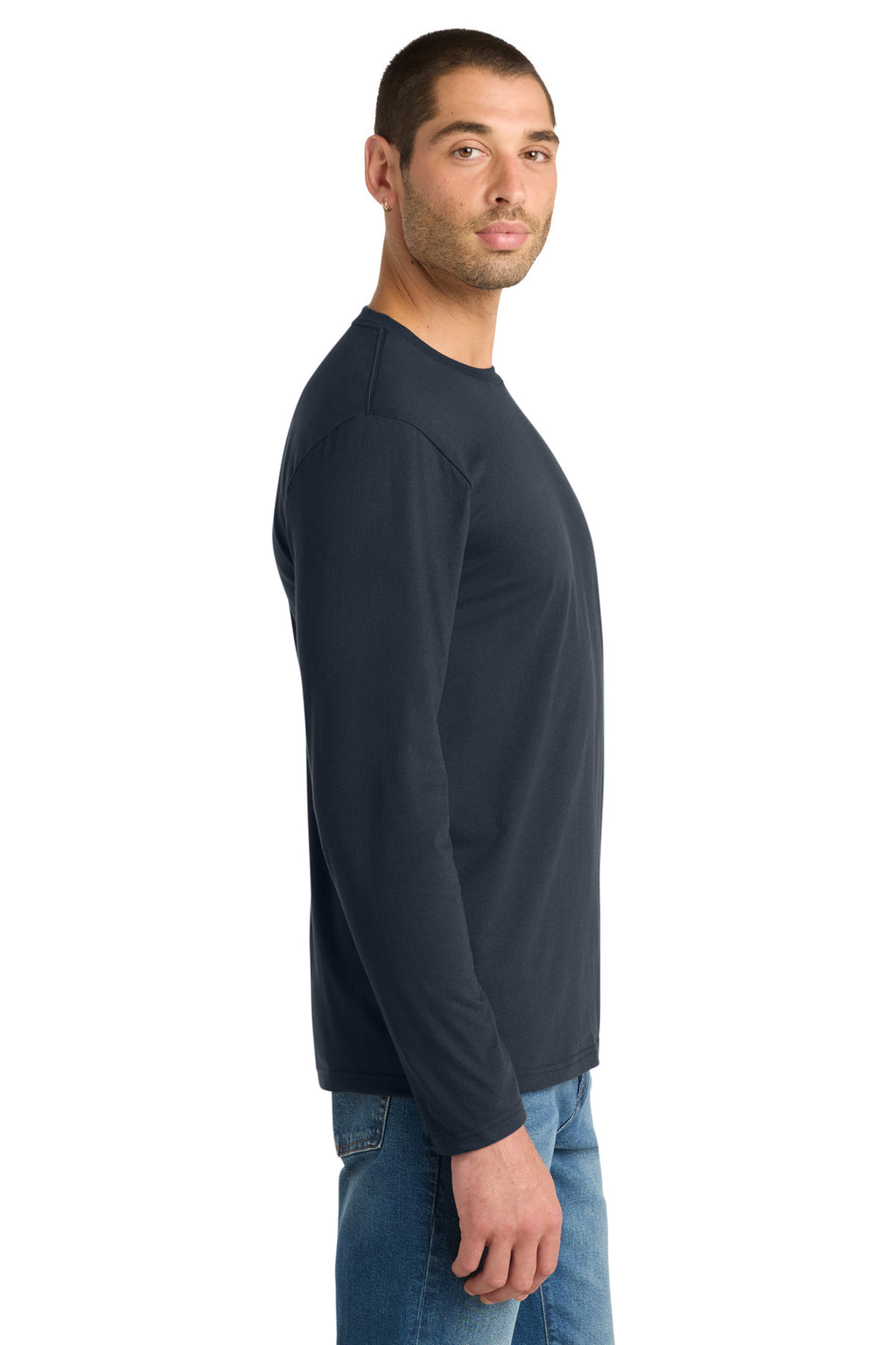 District Very Important Tee Long Sleeve. DT6200 - New Navy - side
