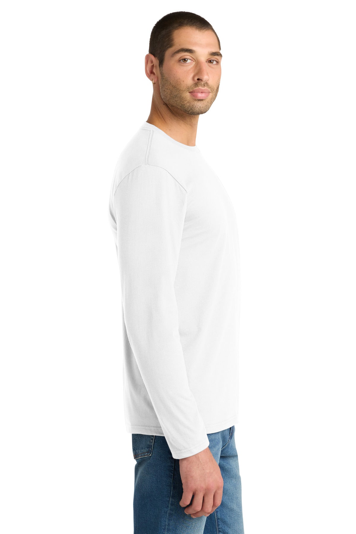 District Very Important Tee Long Sleeve. DT6200 - White - side