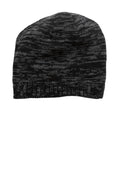 District Spaced-Dyed Beanie DT620 - Black/ Charcoal - front