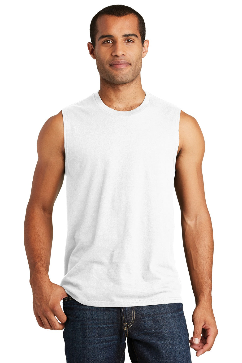 District V.I.T     Muscle Tank     DT6300 - White - front