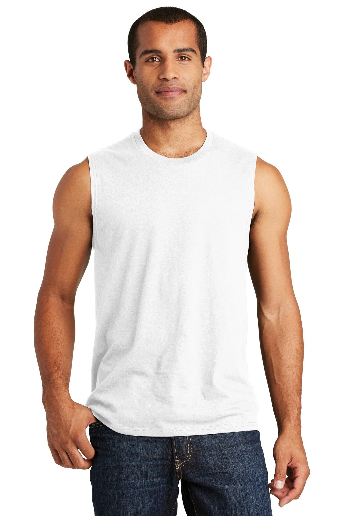 District V.I.T     Muscle Tank     DT6300 - White - front