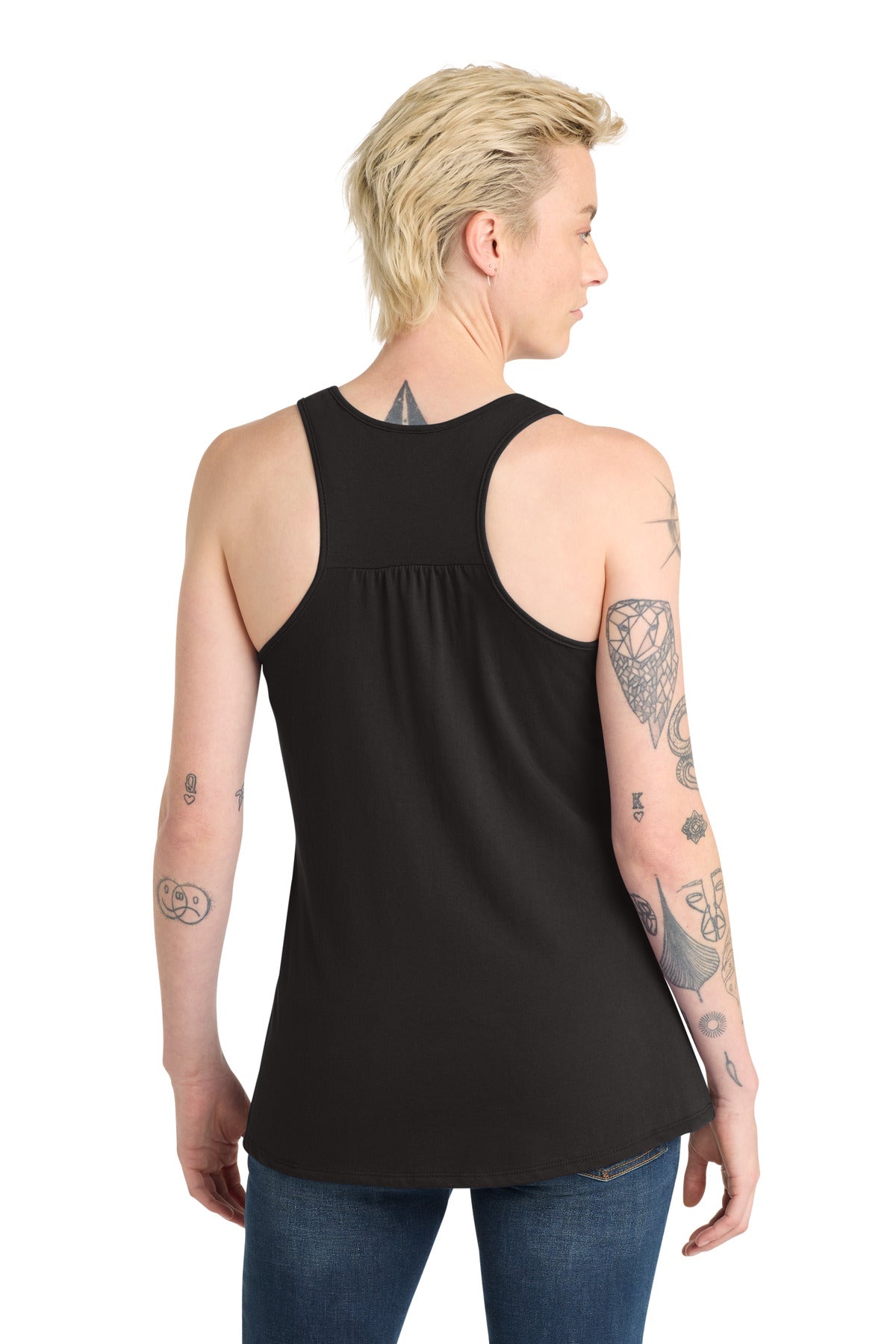 District Women's V.I.T. Racerback Tank     DT6302 - Black - back