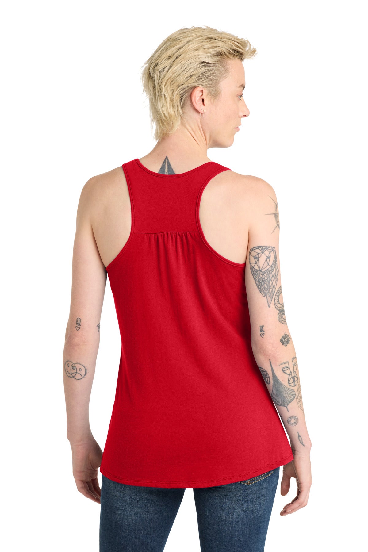 District Women's V.I.T. Racerback Tank     DT6302 - Classic Red - back