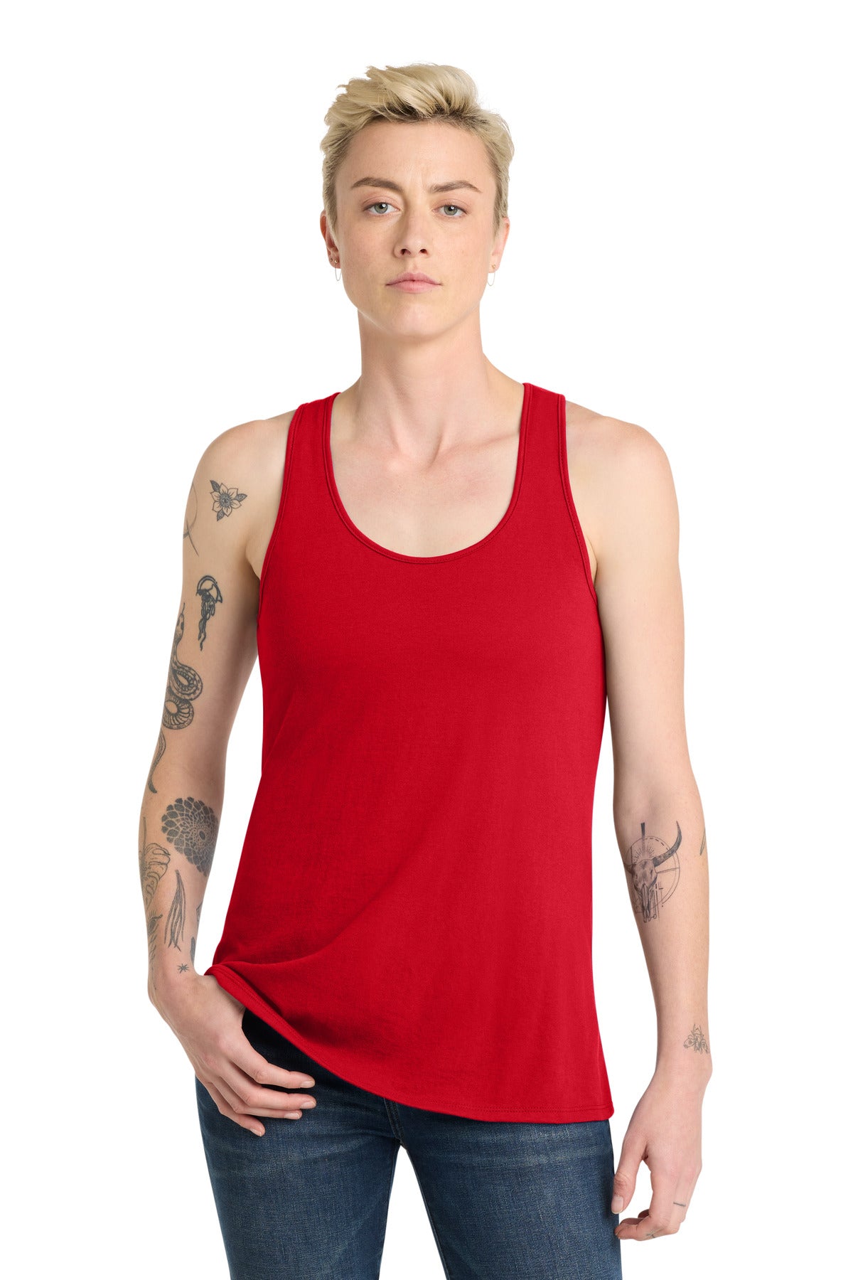 District Women's V.I.T. Racerback Tank     DT6302 - Classic Red - front