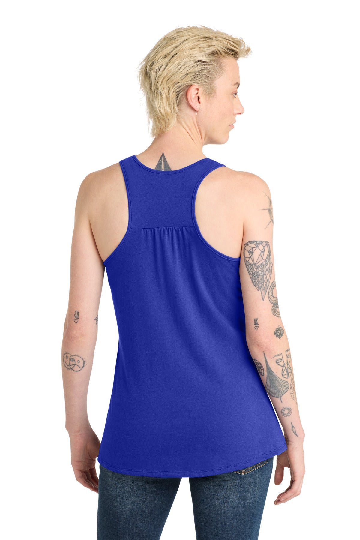 District Women's V.I.T. Racerback Tank     DT6302 - Deep Royal - back
