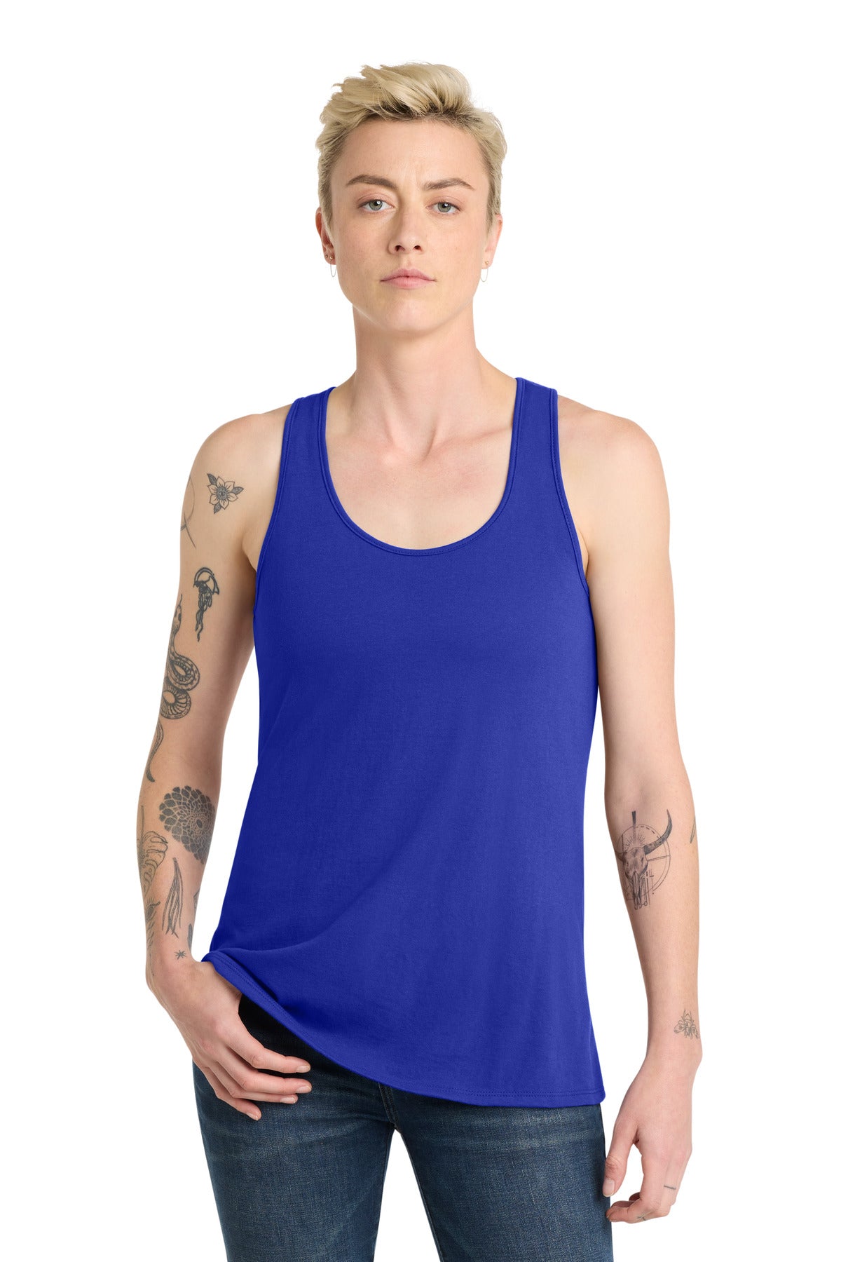 District Women's V.I.T. Racerback Tank     DT6302 - Deep Royal - front