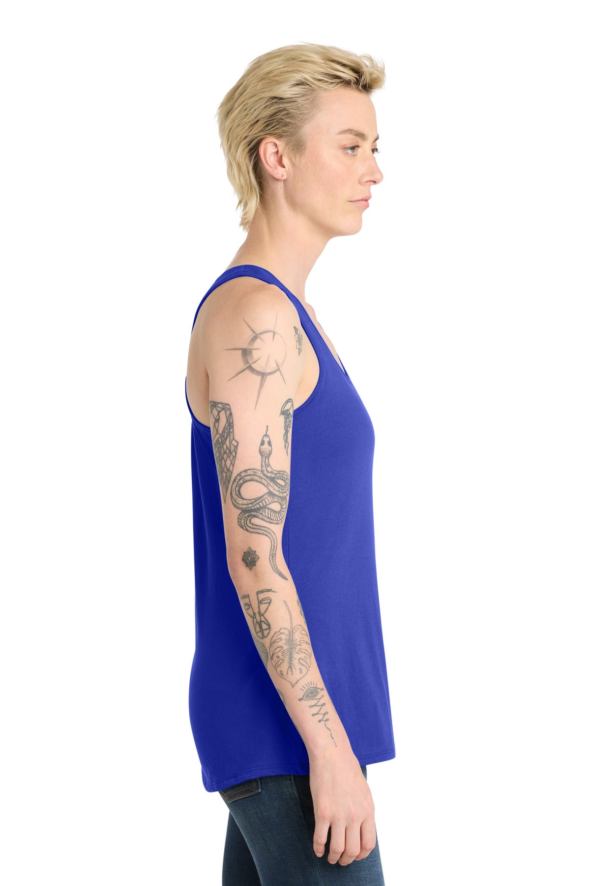 District Women's V.I.T. Racerback Tank     DT6302 - Deep Royal - side