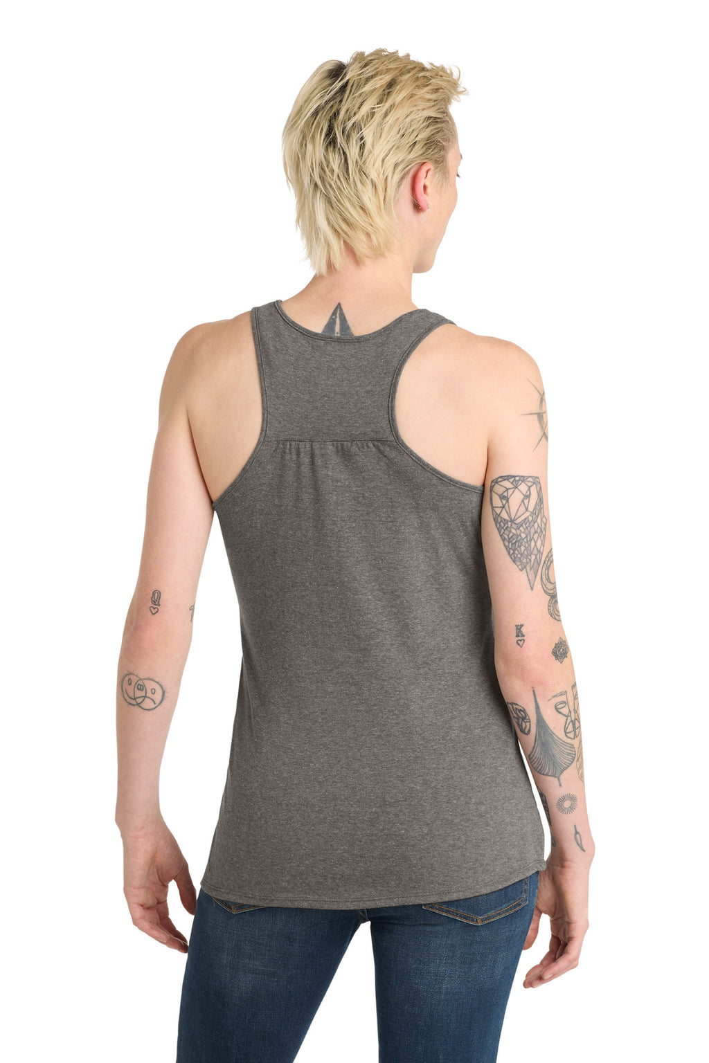 District Women's V.I.T. Racerback Tank     DT6302 - Grey Frost - back