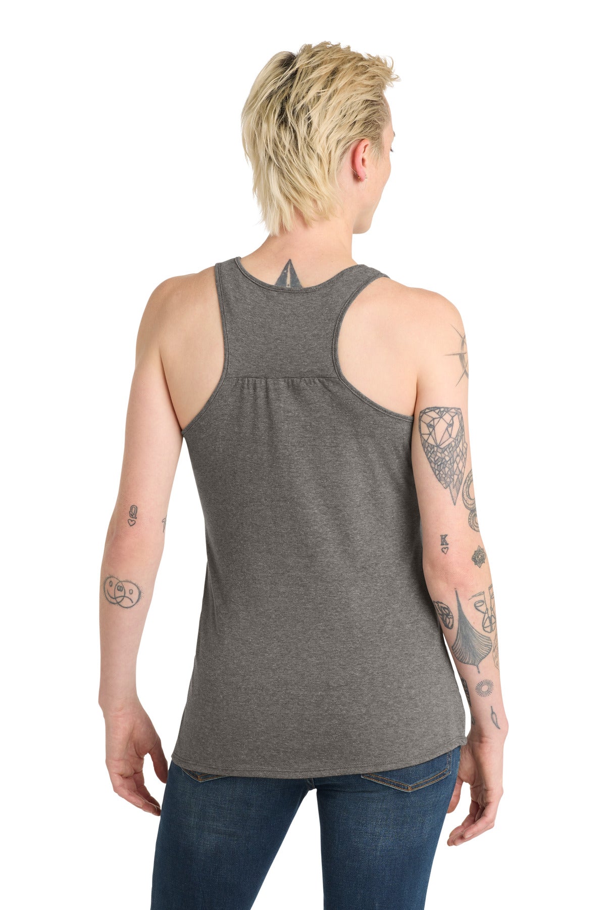 District Women's V.I.T. Racerback Tank     DT6302 - Grey Frost - back