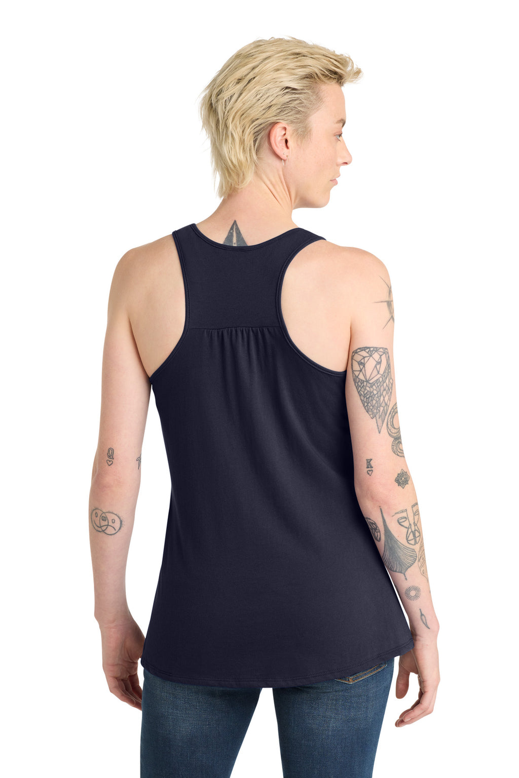 District Women's V.I.T. Racerback Tank     DT6302 - New Navy - back