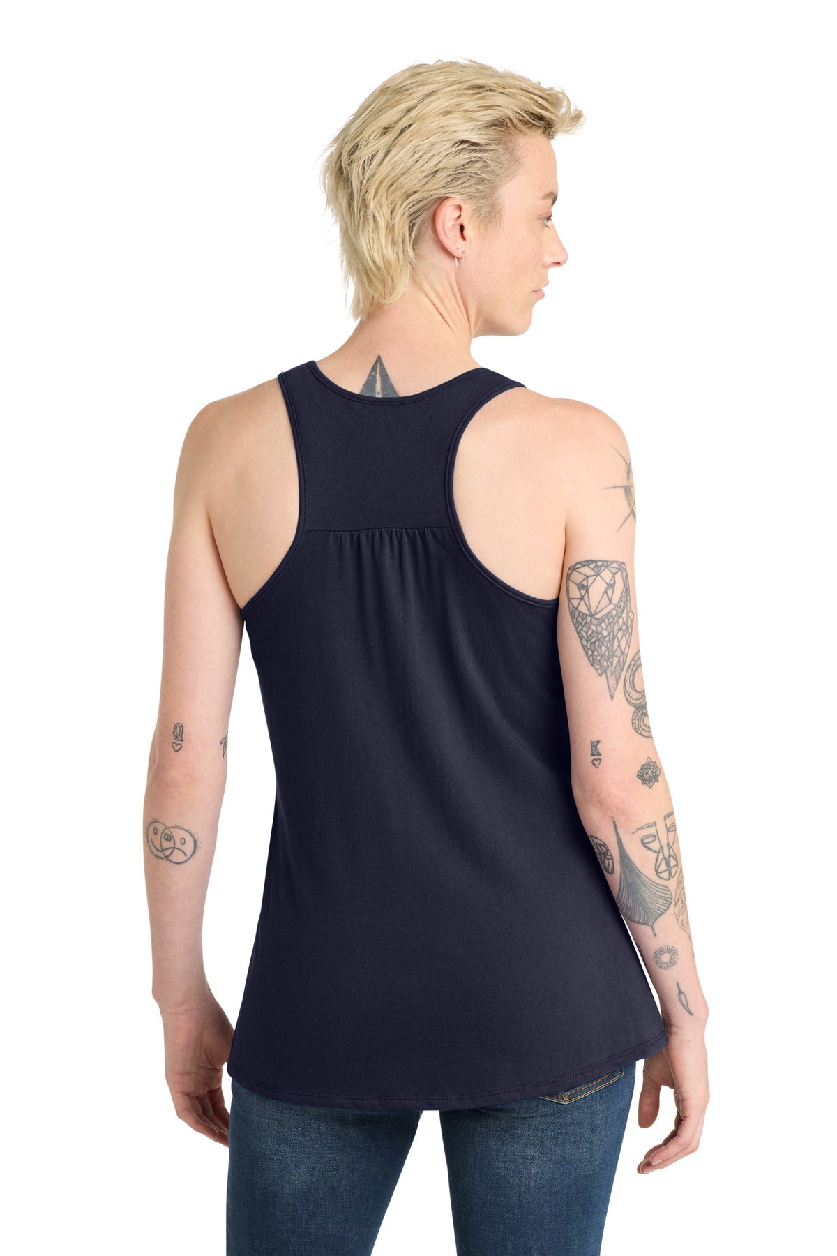 District Women's V.I.T. Racerback Tank     DT6302 - New Navy - back
