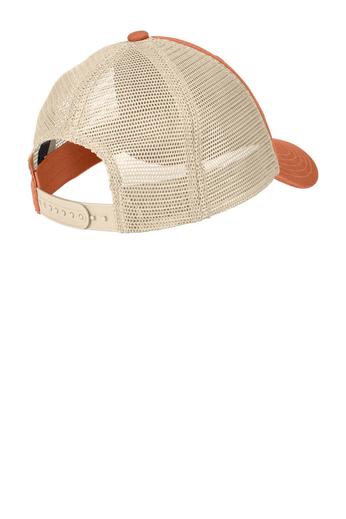 District Super Soft Mesh Back Cap. DT630 - Burnt Orange/ Stone - back