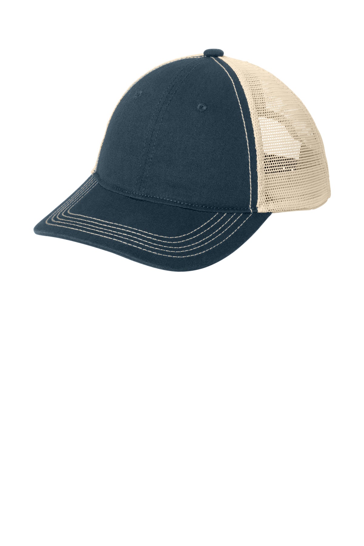 District Super Soft Mesh Back Cap. DT630 - New Navy/ Stone - front