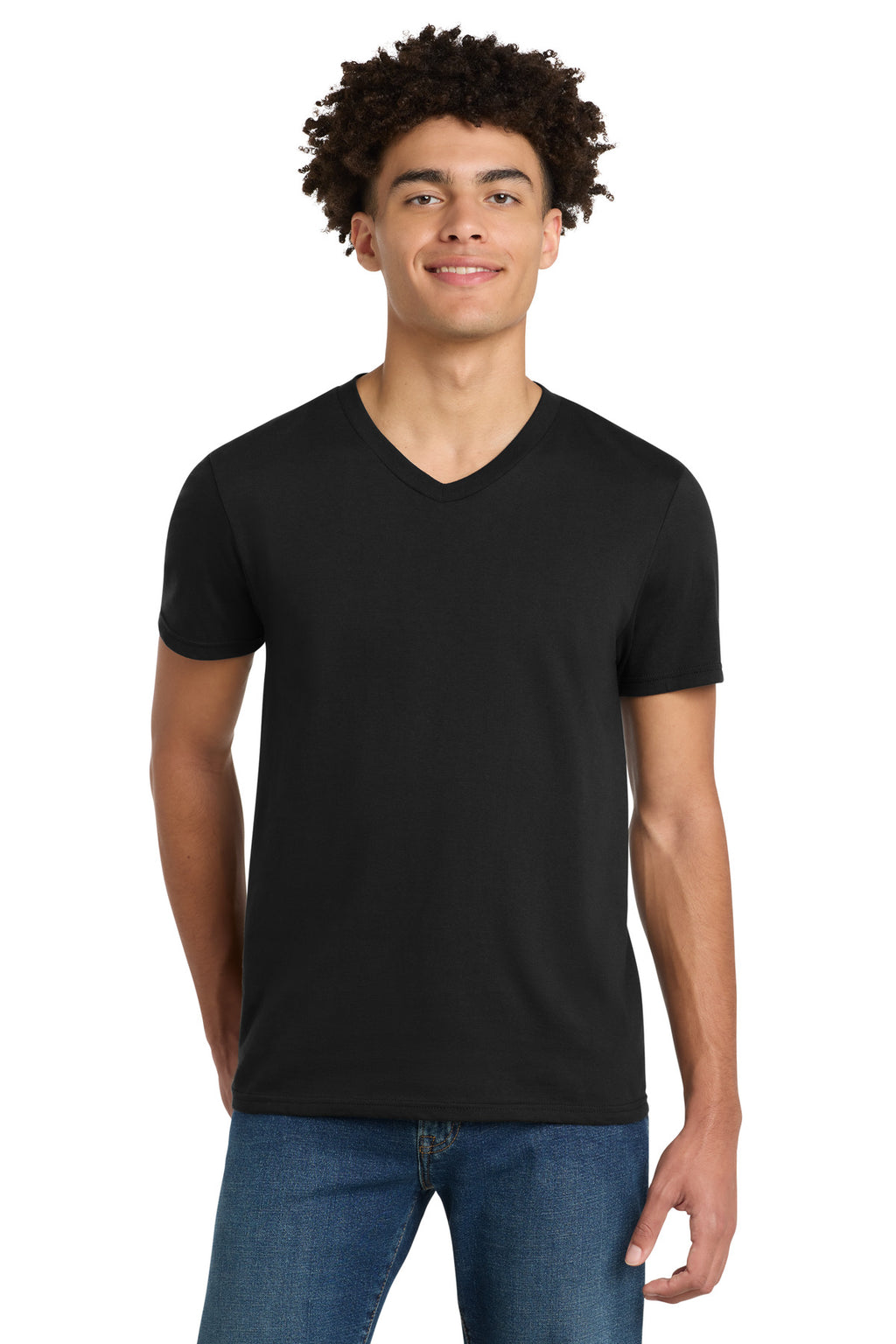 District Very Important Tee V-Neck. DT6500 - Black - front
