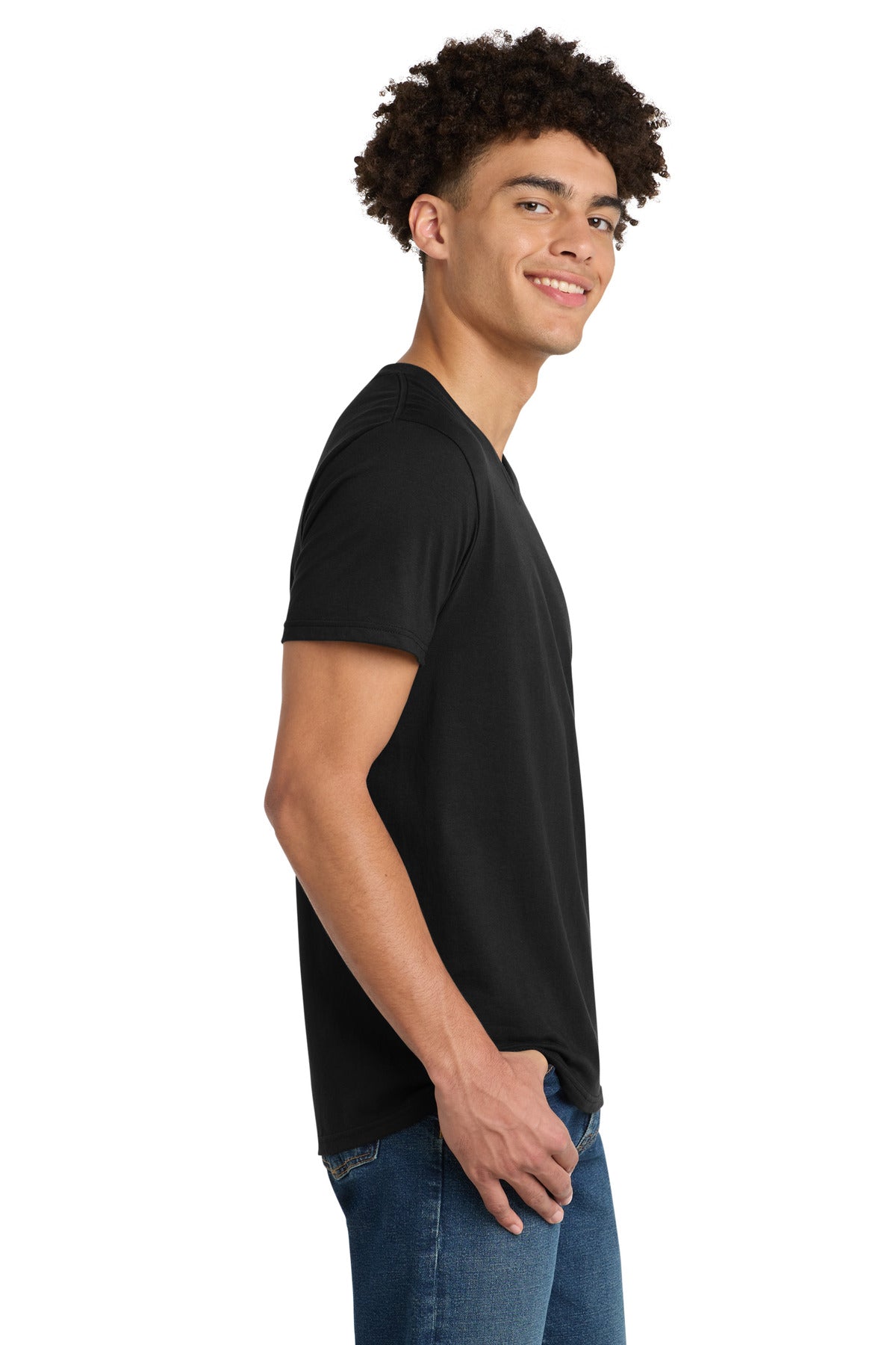 District Very Important Tee V-Neck. DT6500 - Black - side