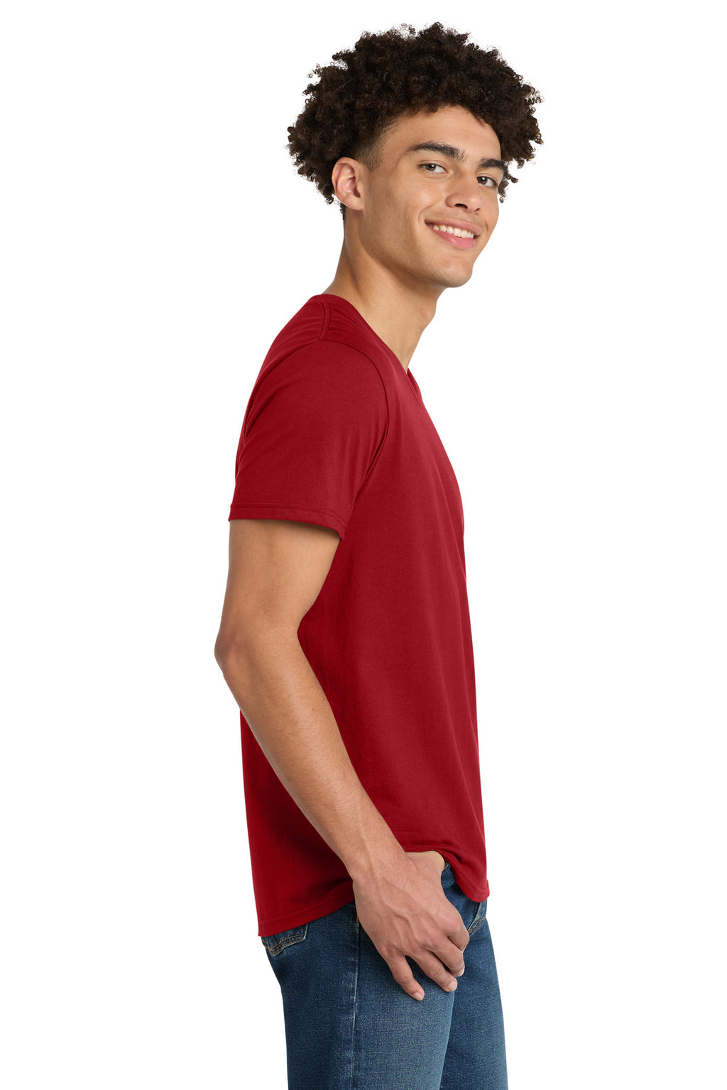 District Very Important Tee V-Neck. DT6500 - Classic Red - side