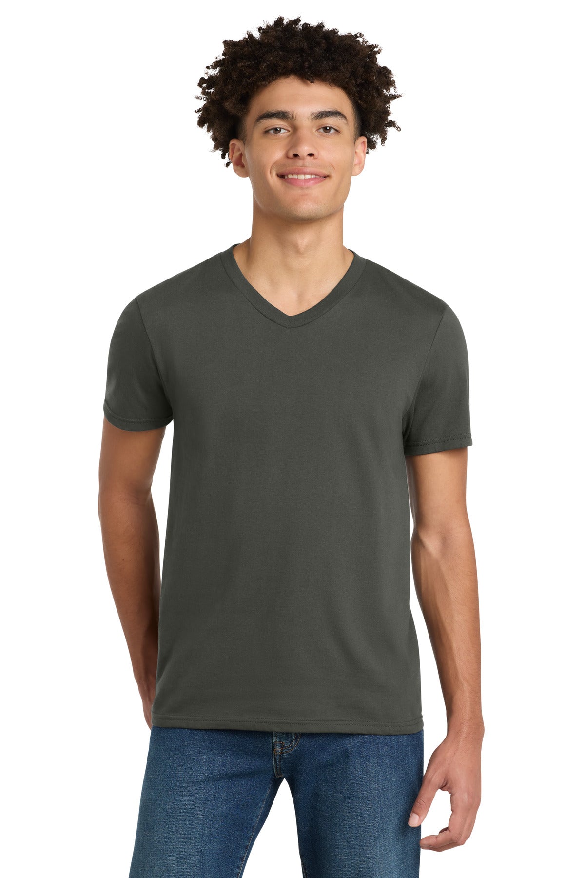 District Very Important Tee V-Neck. DT6500 - Deepest Grey - front