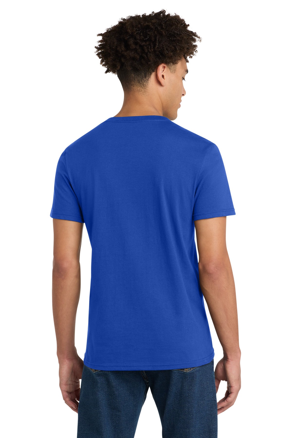 District Very Important Tee V-Neck. DT6500 - Deep Royal - back